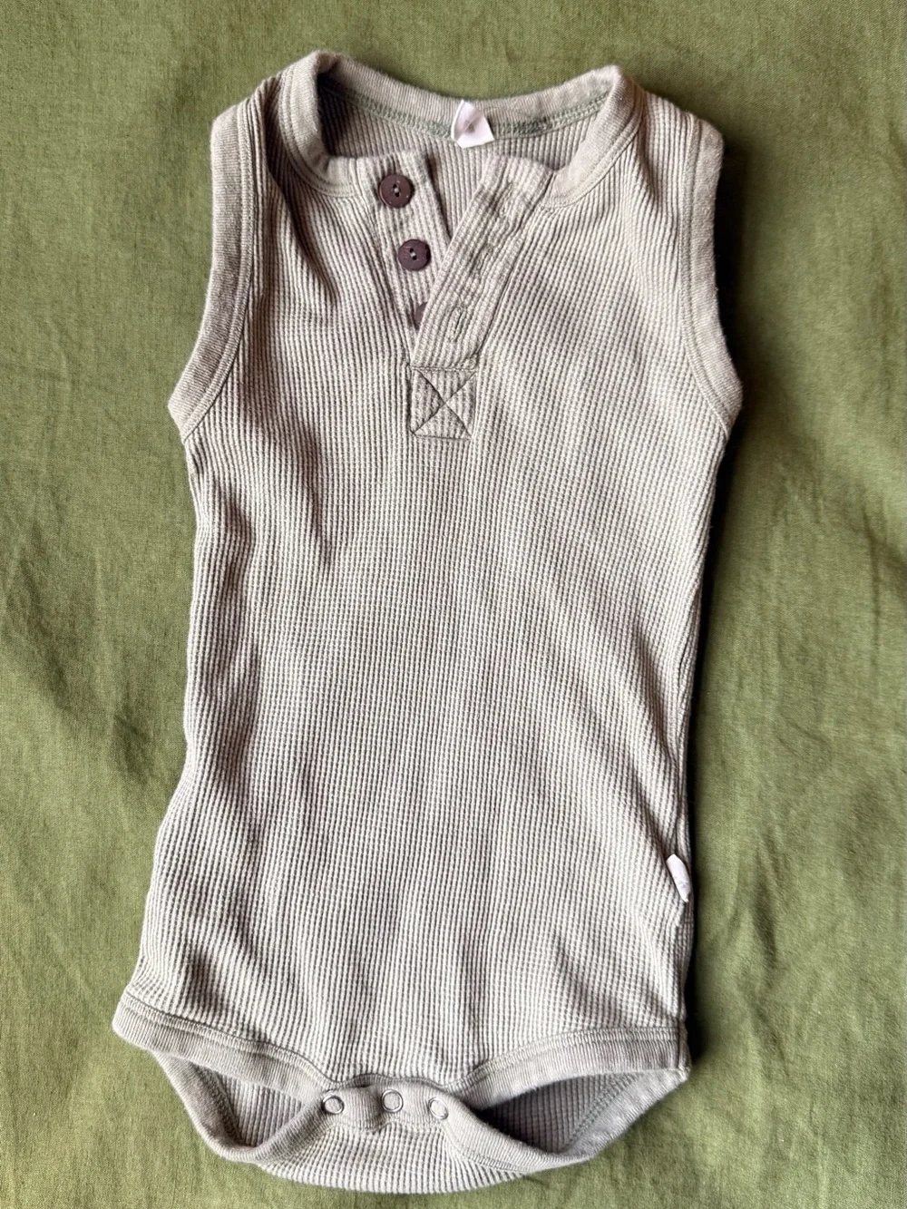Nui Waffle Henley Tank Bodysuit